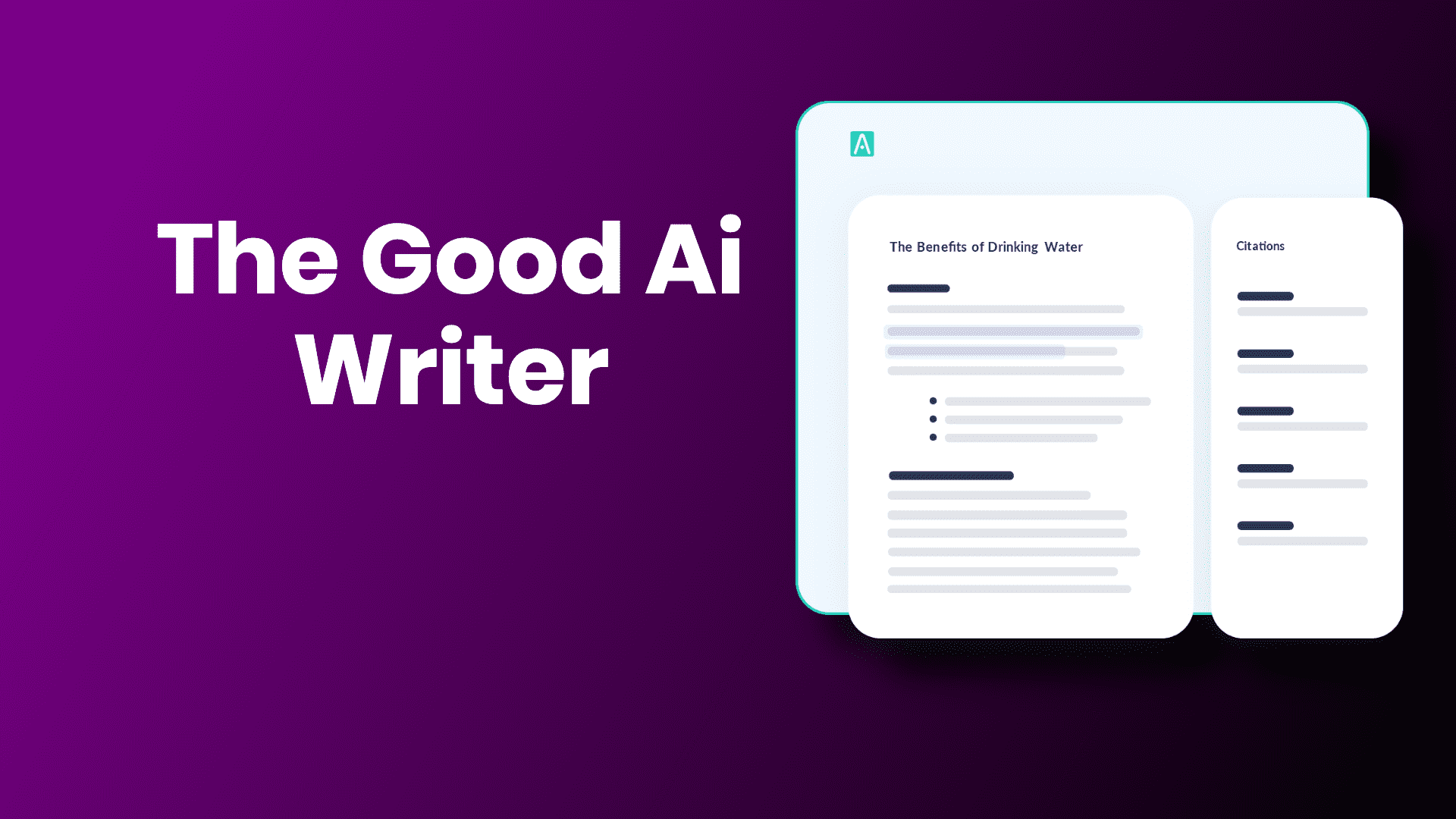 The Good Ai Writer