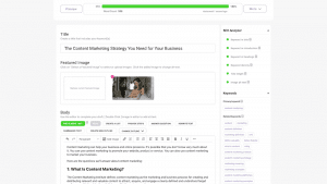 A screen shot of a website with a green and white background.